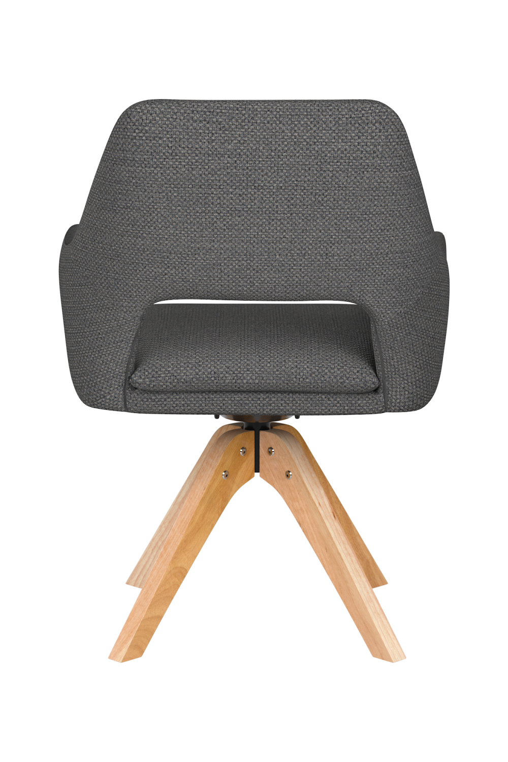 Cut-Out Back Wooden Swivel Armchair | DF Mos | Oroa.com