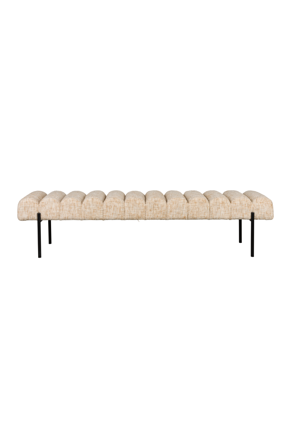 Beige Scalloped Bench | DF Jethro | OROA.com