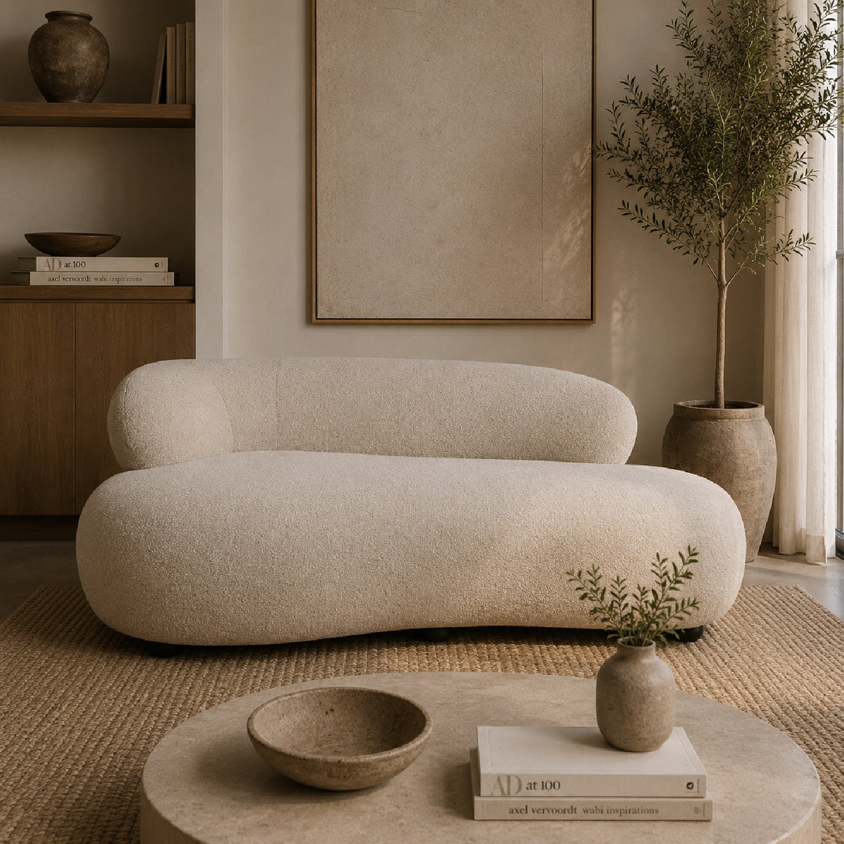 Beige Upholstered Sofa | Oroa.com