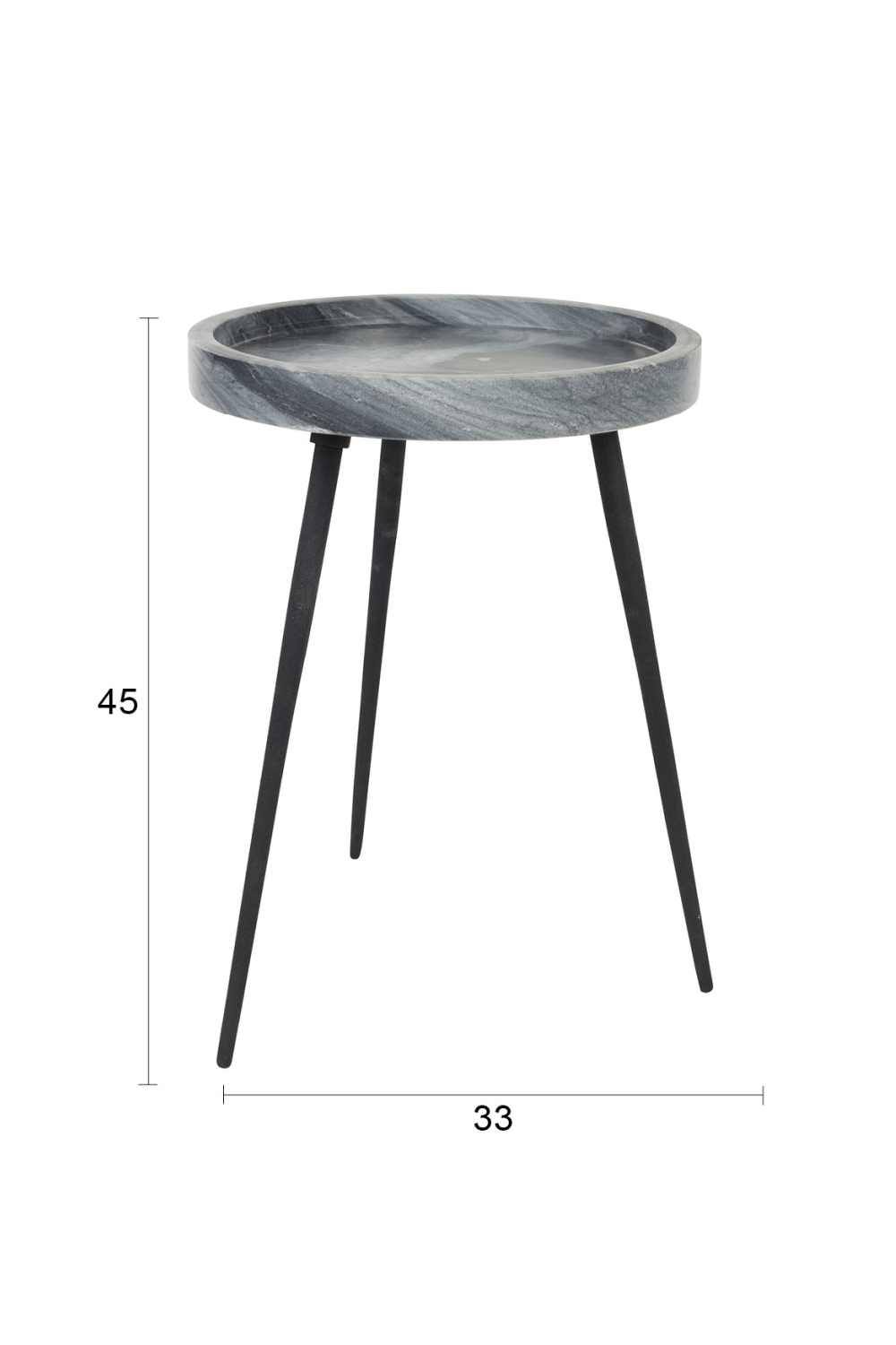 Solid Marble Side Table | DF Karrara | OROA.com
