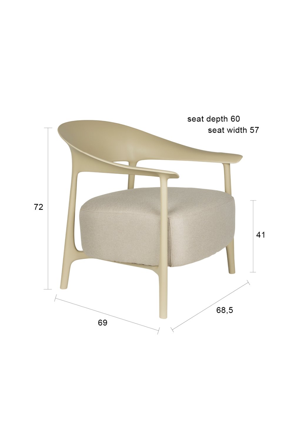 Cushioned Seat Outdoor Lounge Chair | DF Vita | Oroa.com