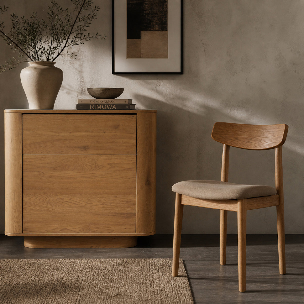 Modern European furniture - Solid Wood 3-Drawer Cabinet - www.oroa.com | Oroa.com