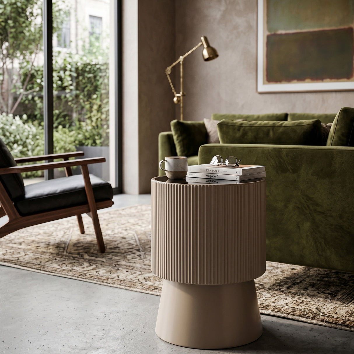 Black Smoked Glass Side Table | Oroa.com