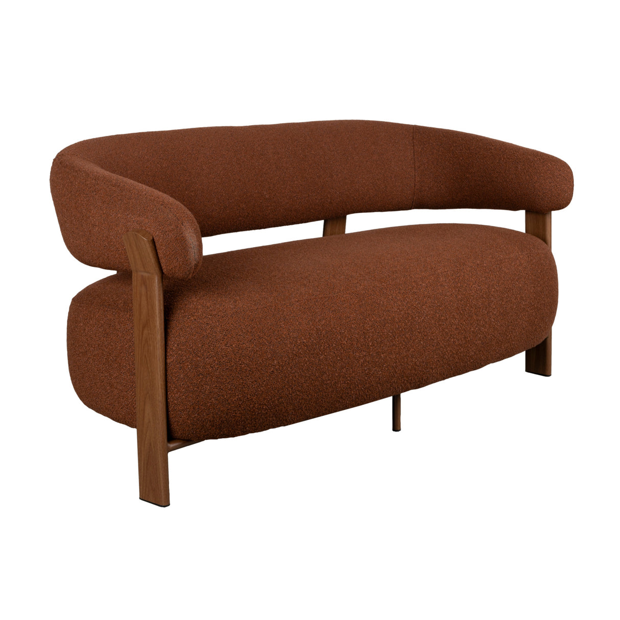 Brown Fabric 2-Seater Sofa | Oroa.com