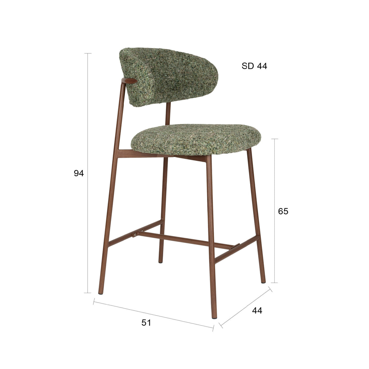 Modern European furniture - Iron-Framed Counter Stools (2) - www.oroa.com | Oroa.com