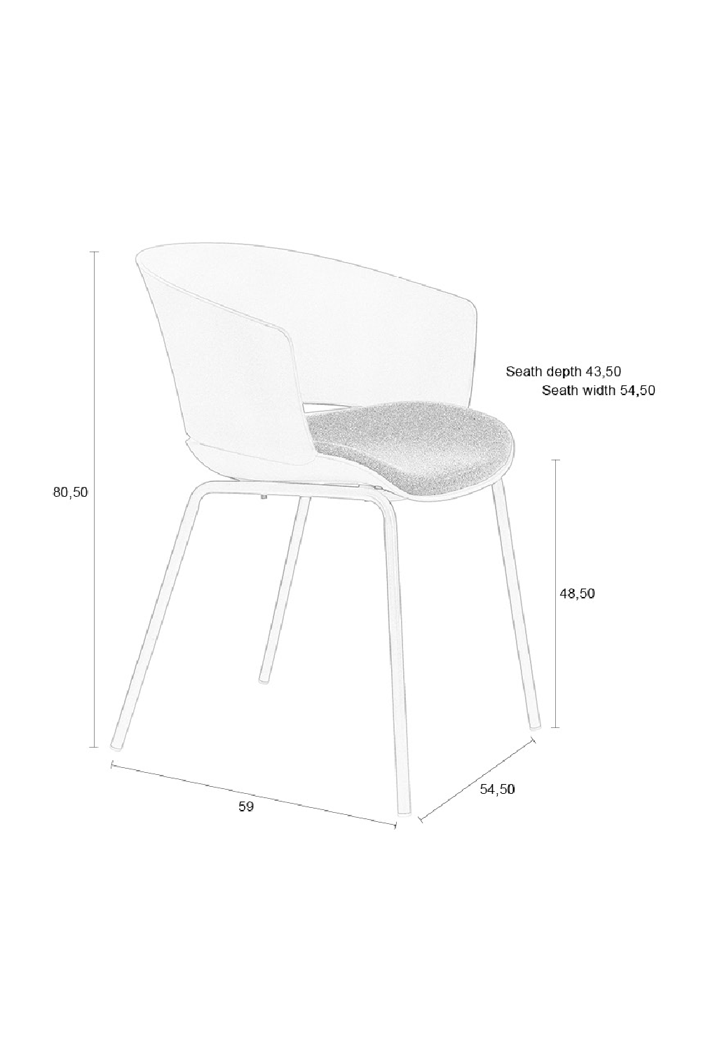 Curved Modern Dining Chair Set (4) | DF Jessica | OROA.com
