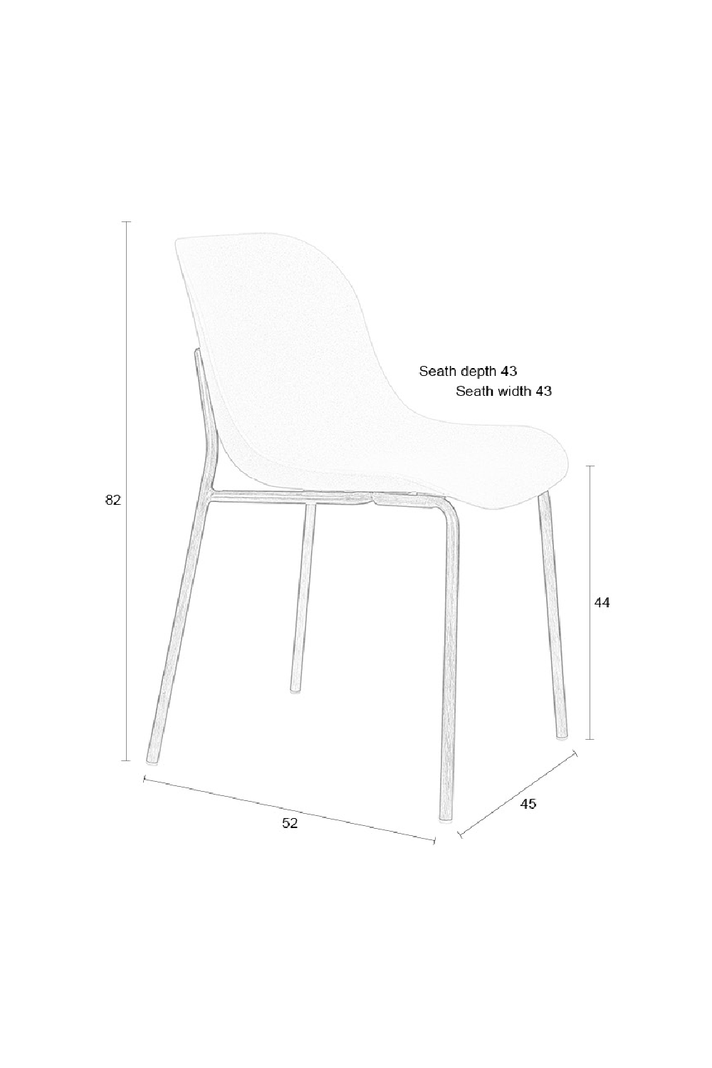 White Shell Dining Chairs (2) | DF Wheat | Oroatrade.com