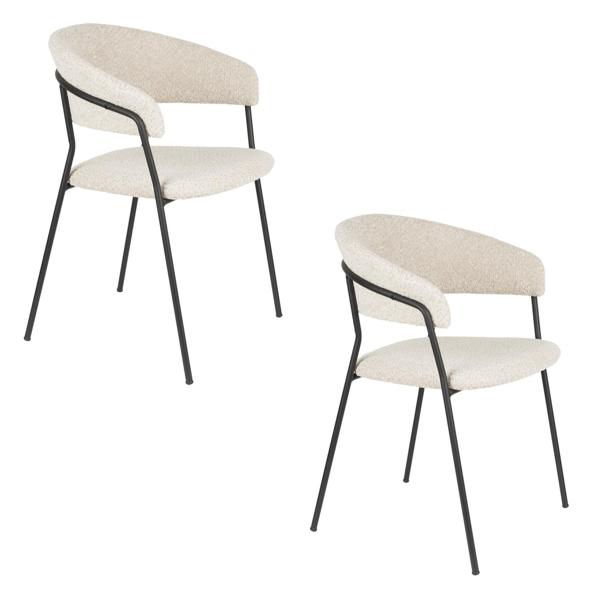Curved-Back Dining Armchairs (2) | Oroa.com