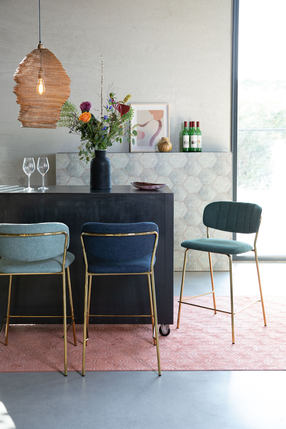 Upholstered Counter Stools (2) | DF Jolien | Oroa.com