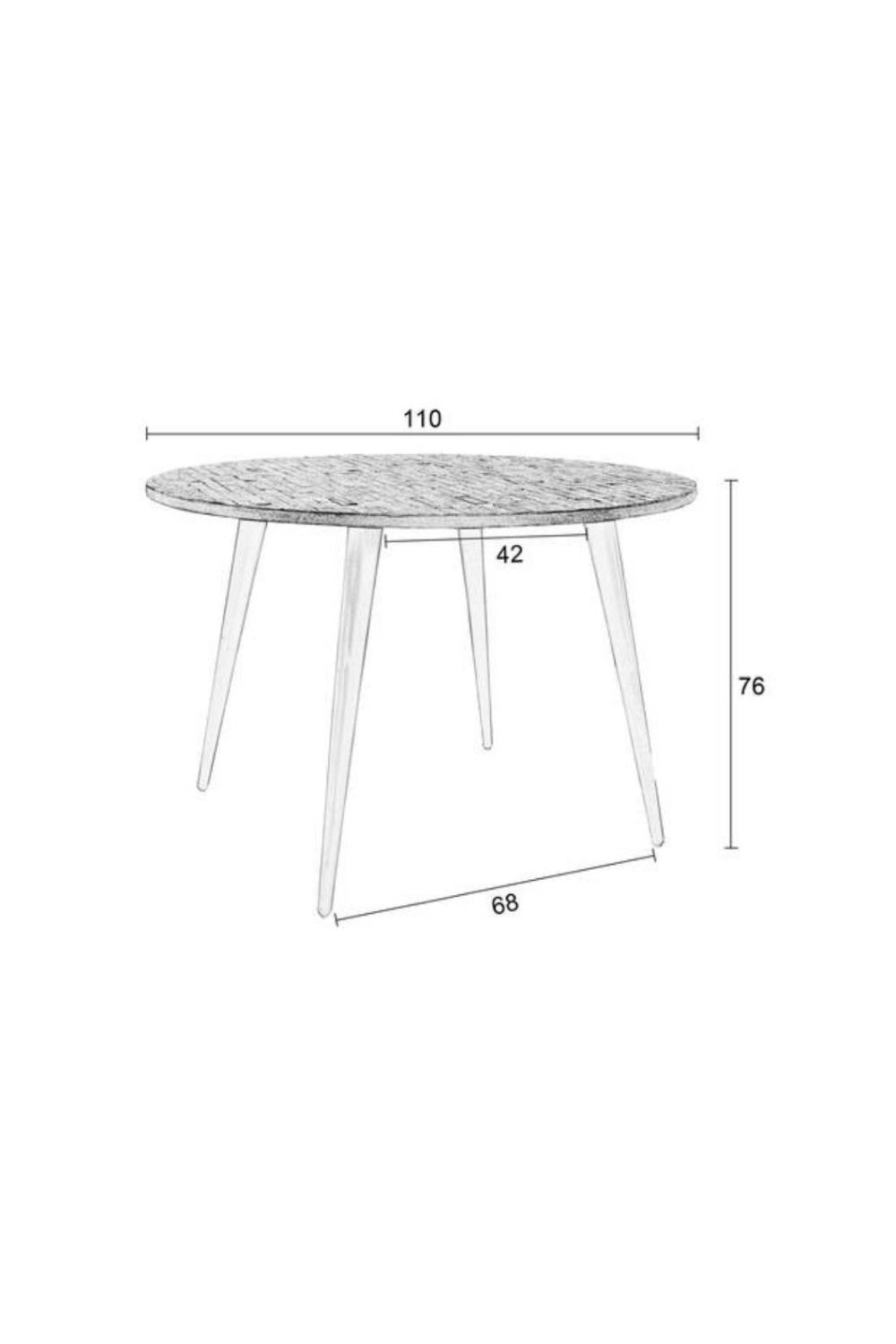 Round Teak Dining Table | DF Mo | OROA.com