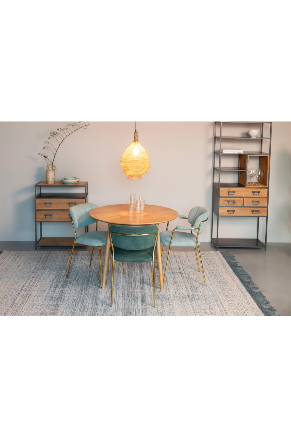 Round Natural Wood Dining Table | DF Fabio | OROA.com