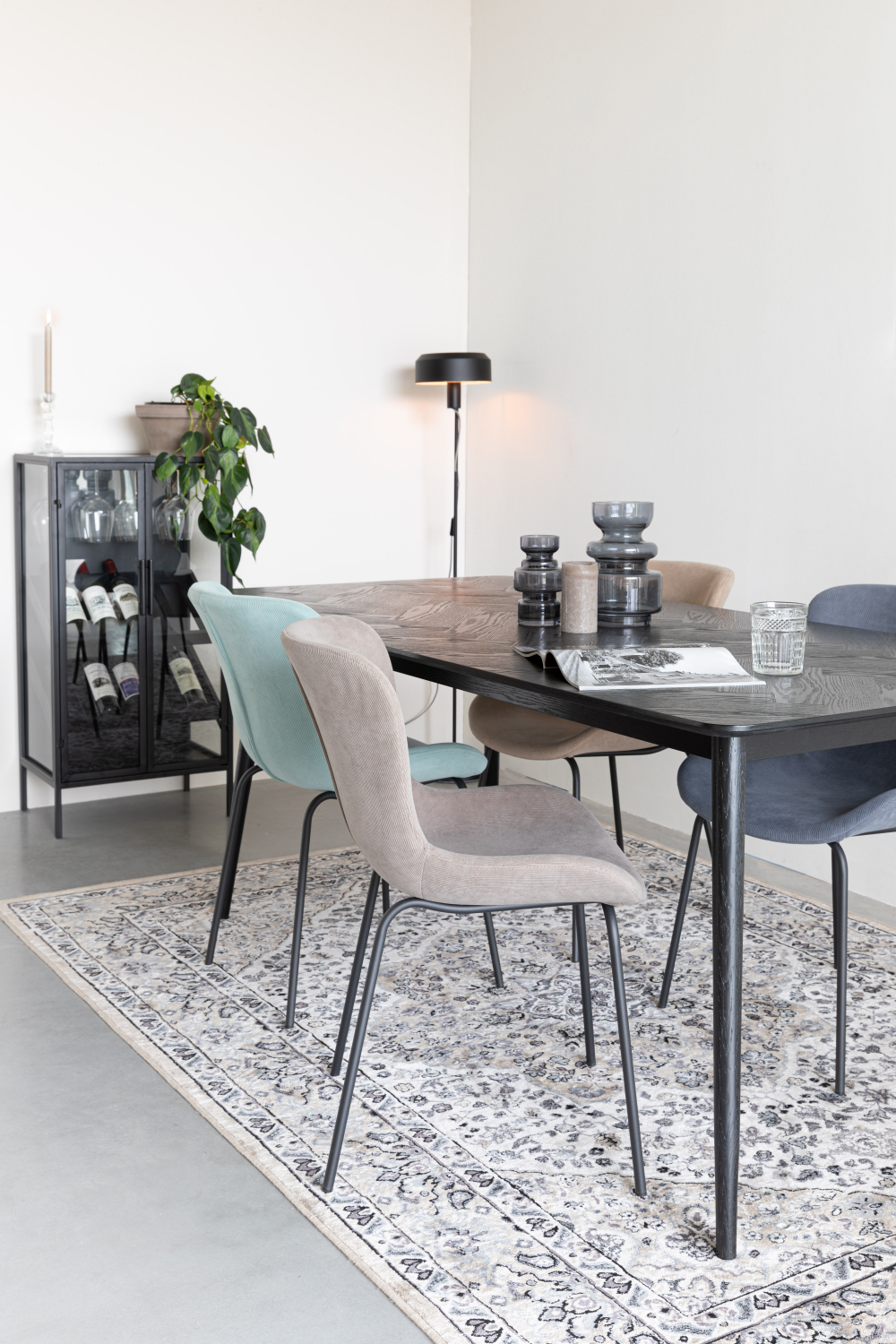 Rectangular Black Dining Table | DF Fabio | OROA.com