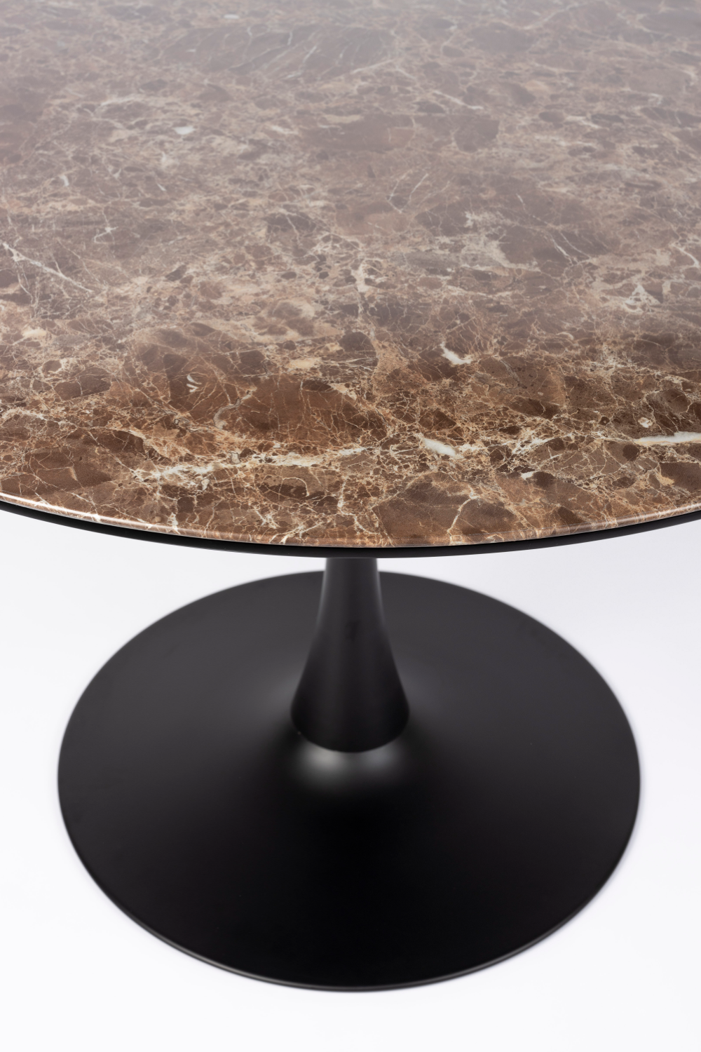 Marble Finish Pedestal Dining Table | DF Maru | Oroa.com