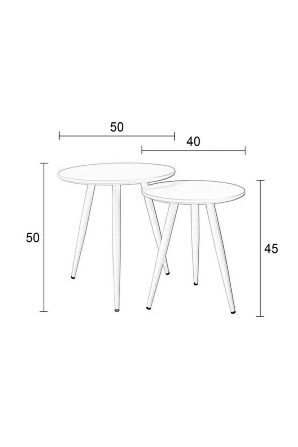 Wooden 3-Legged Side Tables (2) | DF Daven | Oroa.com