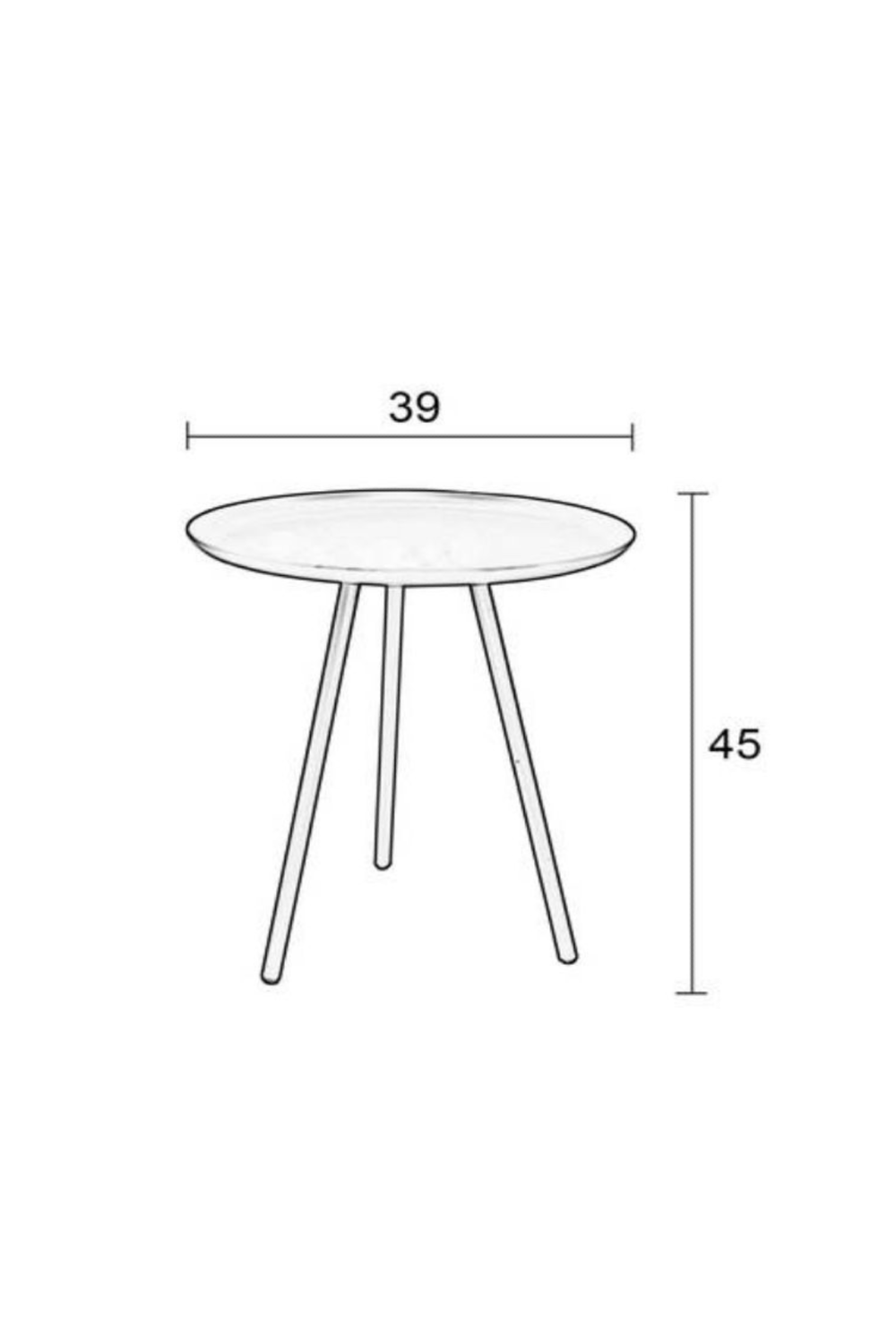 Copper Tripod Side Table | DF Frost | OROA.com