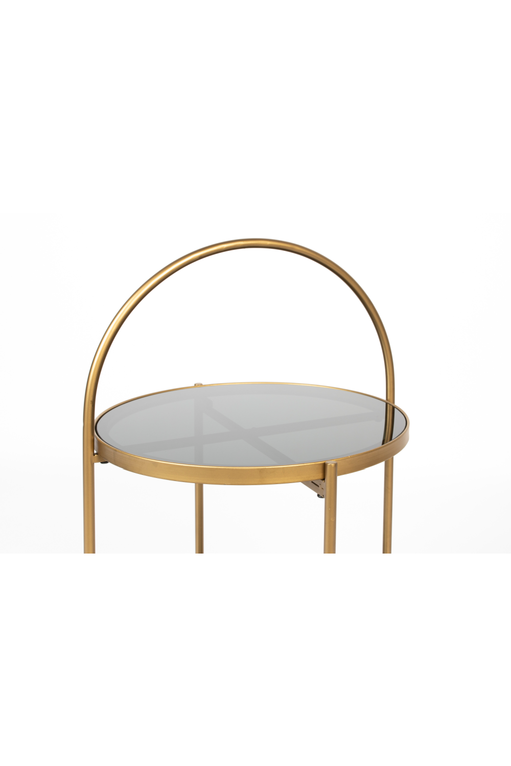 Round Gold Framed Side Table | DF Maeve | OROA.com