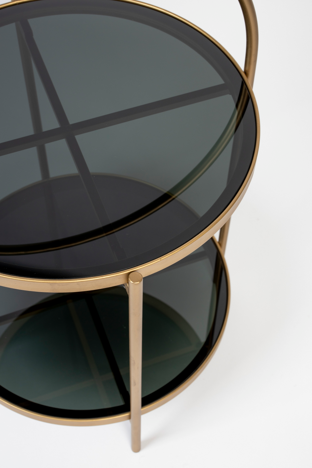 Round Gold Framed Side Table | DF Maeve | OROA.com