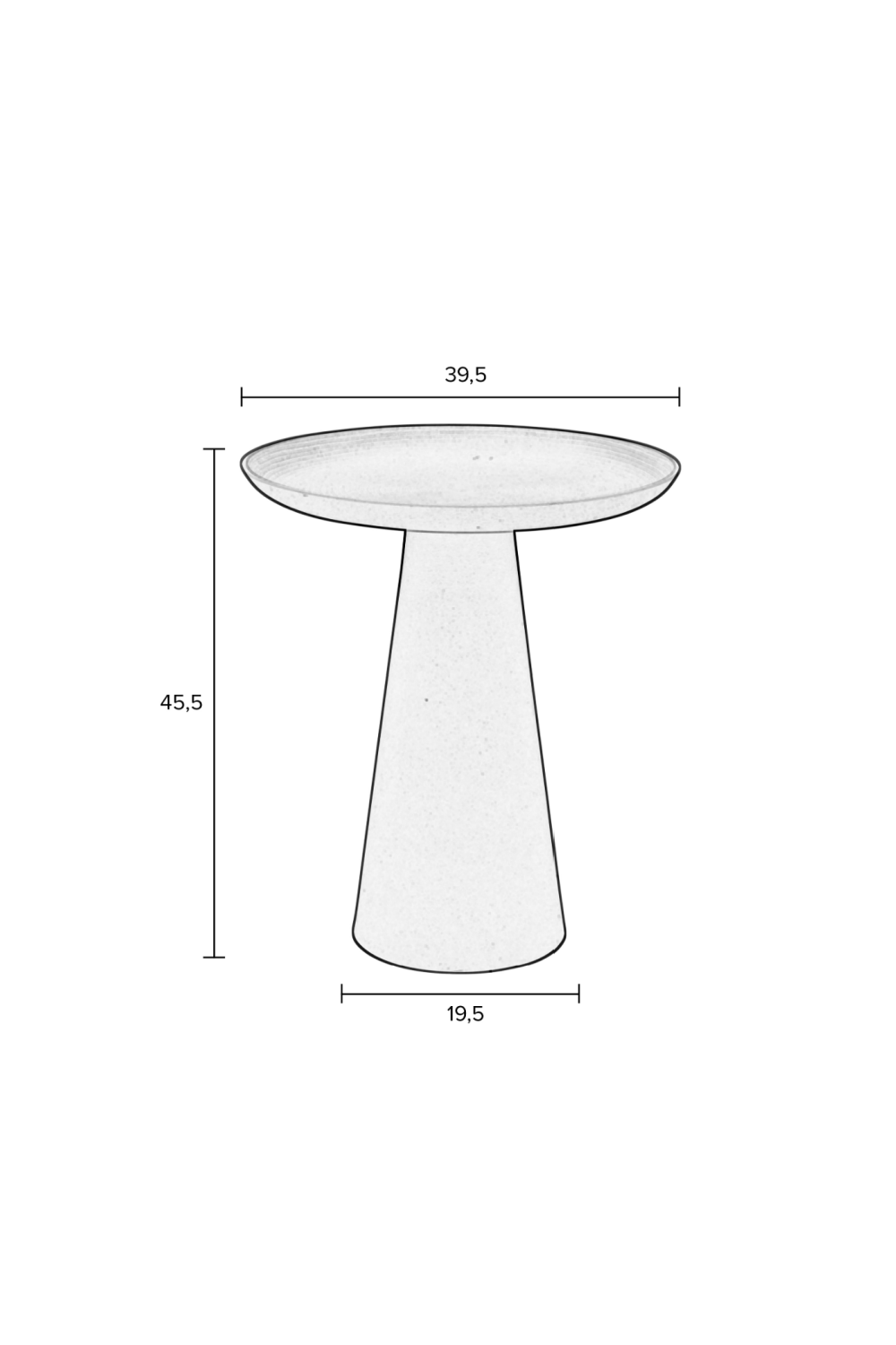 Minimalist Pedestal Side Table L | DF Ringar | OROA.com