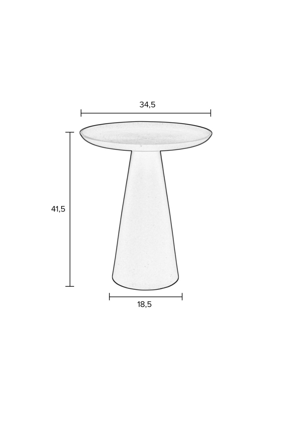 Modern Pedestal Side Table M | DF Ringar