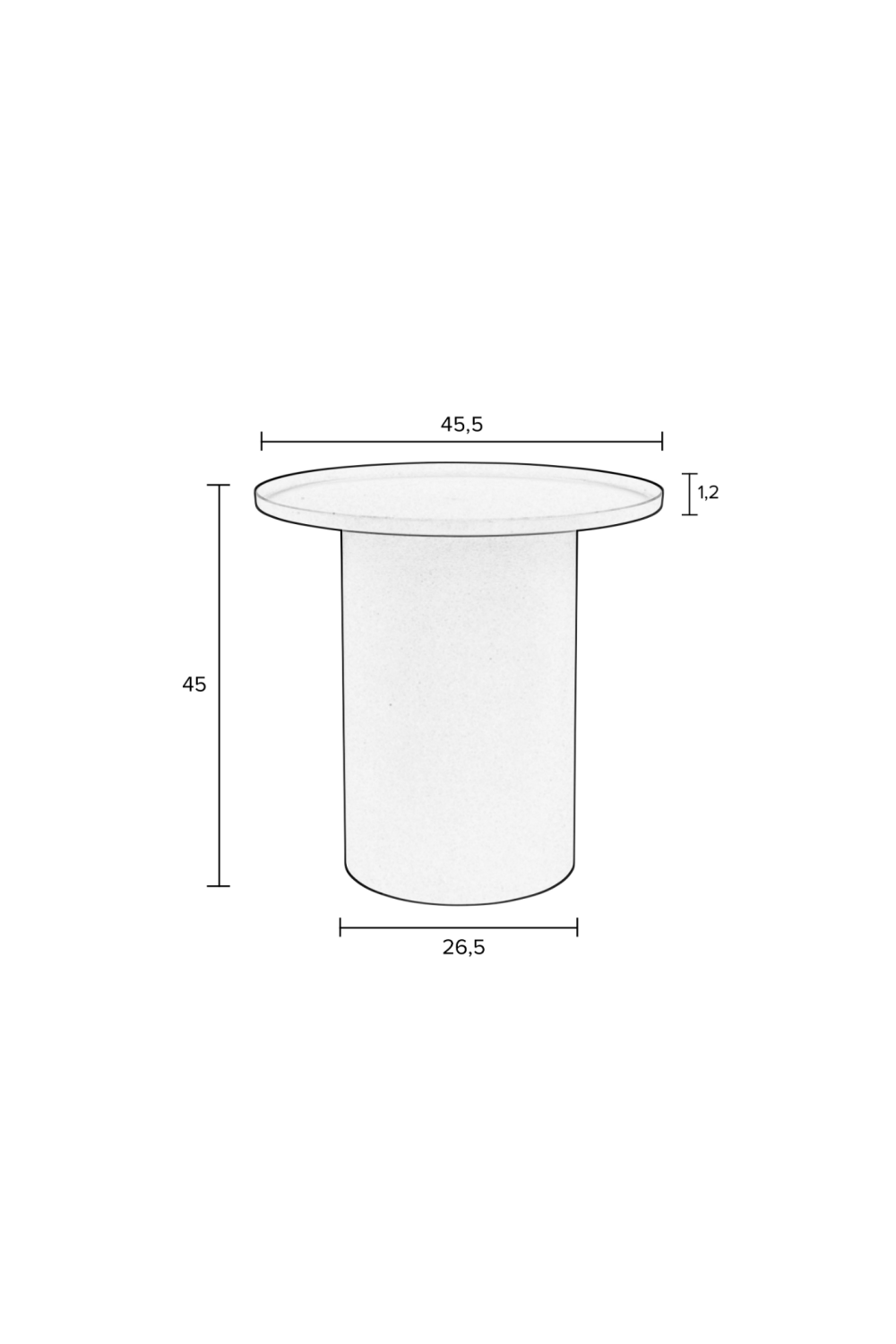 Round Side Table | DF Sverre | OROA.com