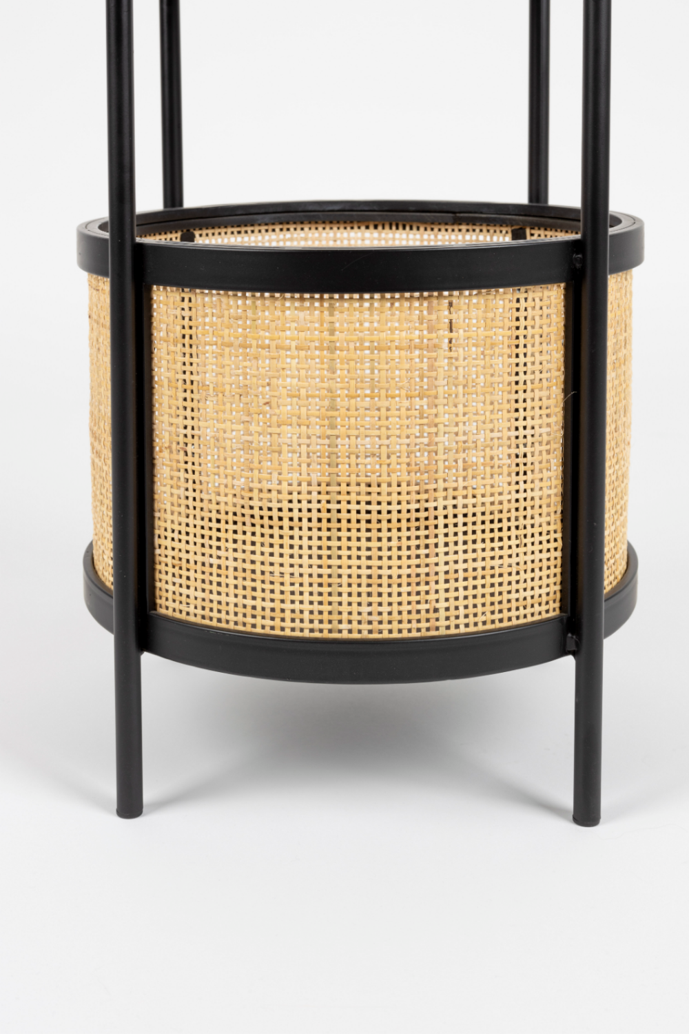 Rattan Accented Side Table | DF Makoto | OROA.com