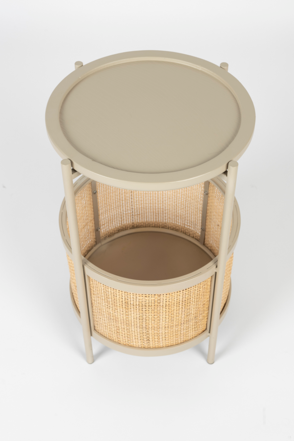 Rattan Accented Side Table | DF Makoto | OROA.com