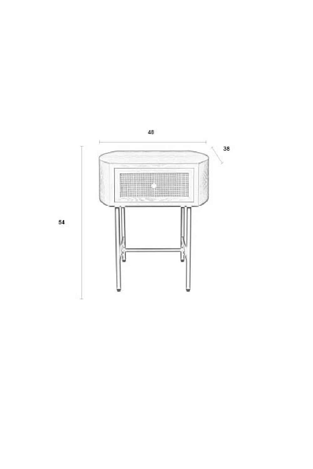 Beige Lacquered Side Table | DF Amaya | OROA.com