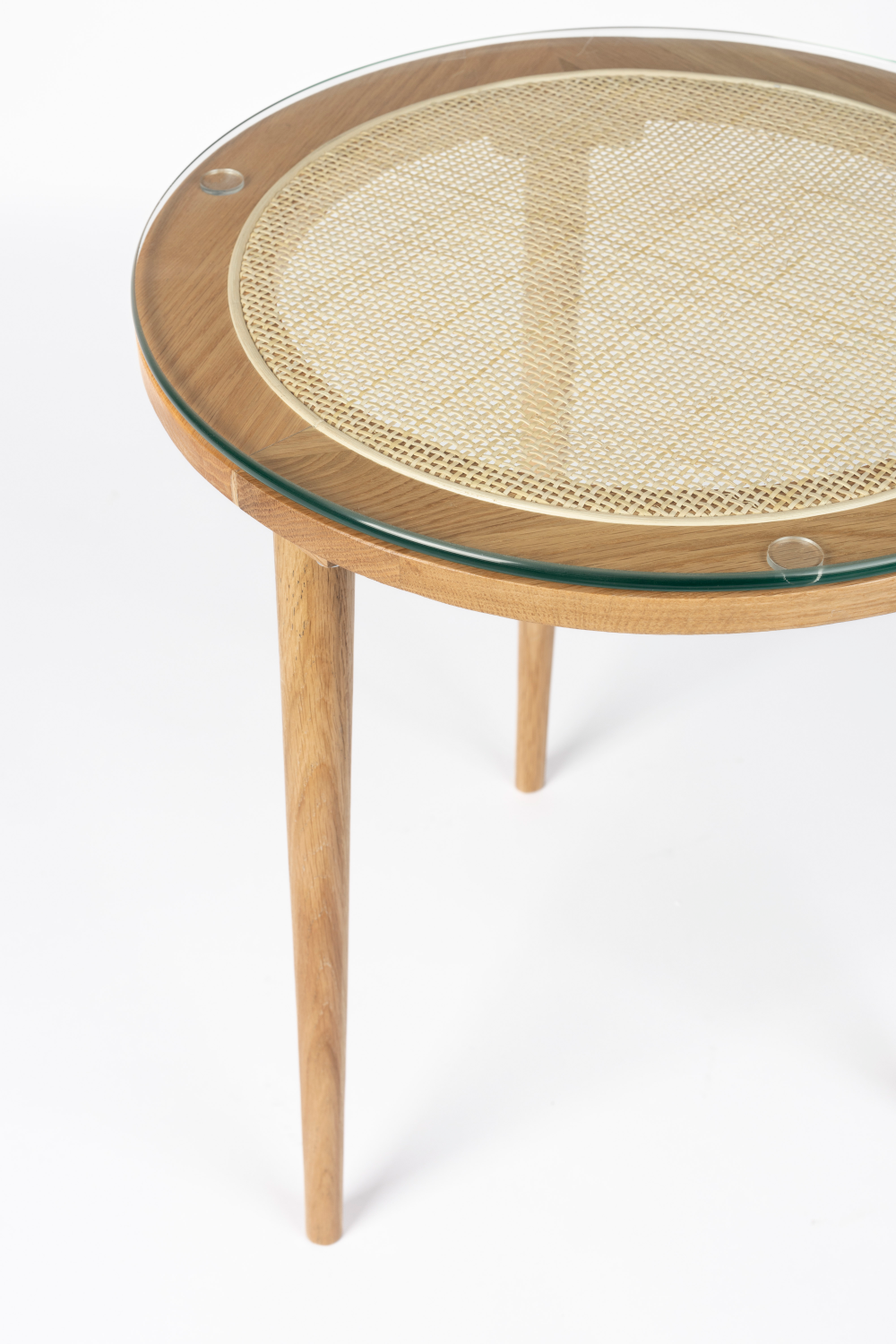 Natural Rattan Modern Side Table | DF Haru | OROA.com
