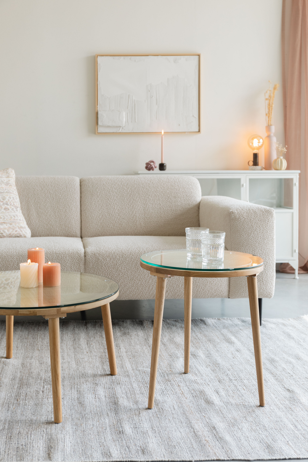 Natural Rattan Modern Side Table | DF Haru | OROA.com