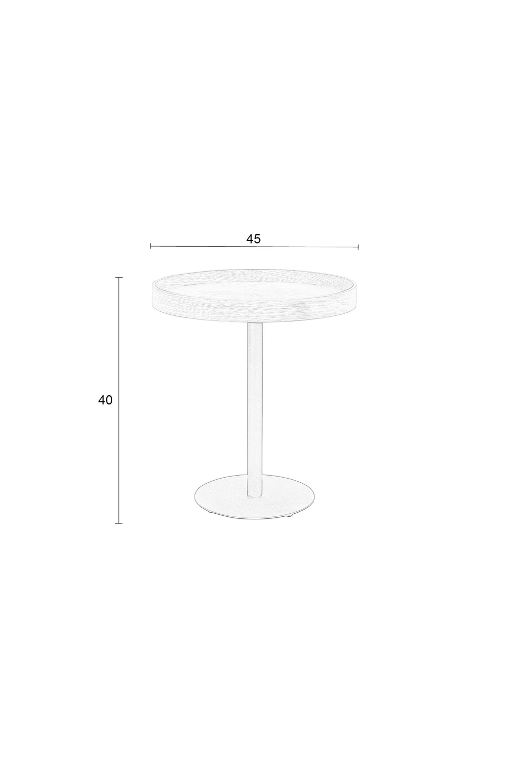 Oak Side Table S | DF Yuri | OROA.com