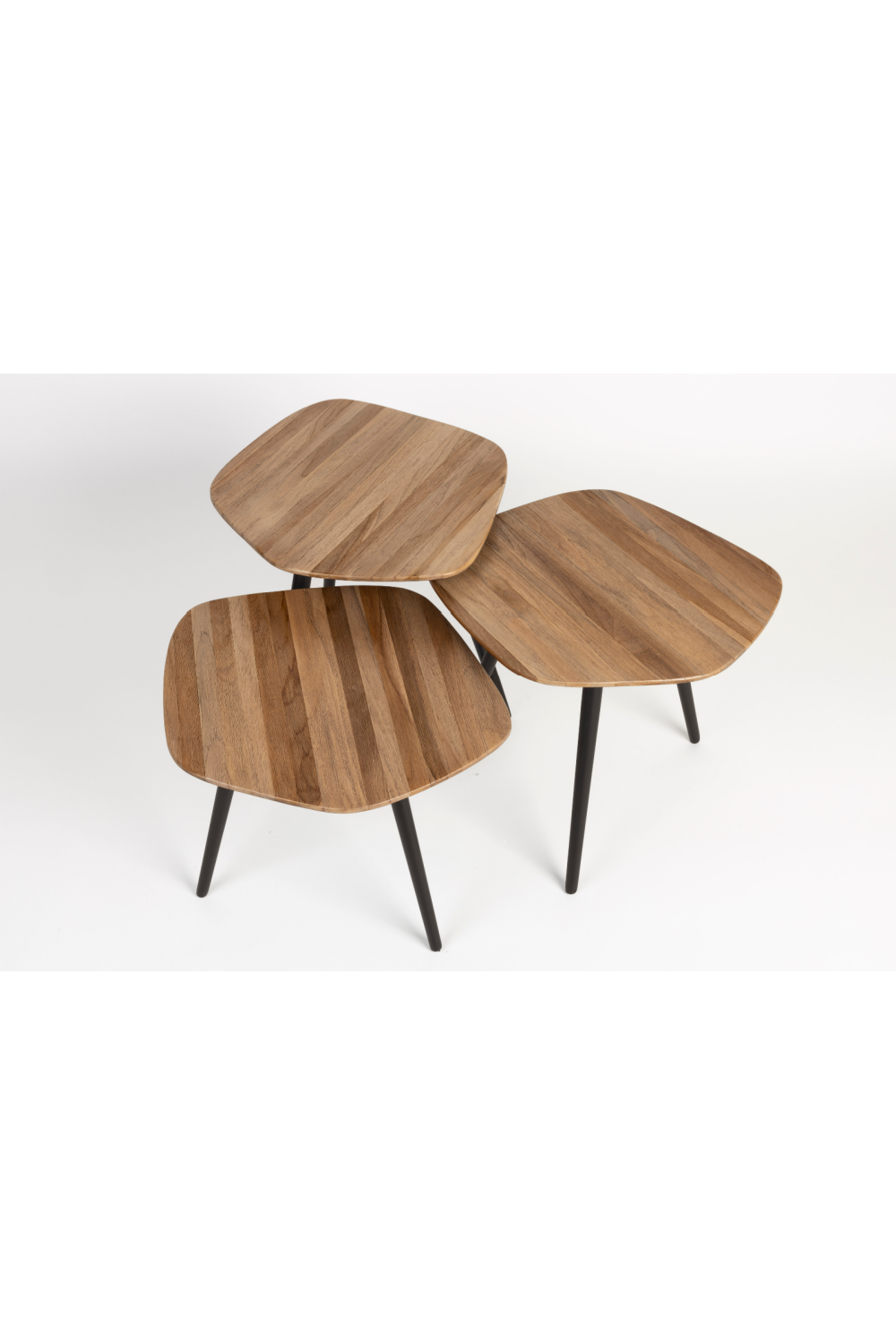 Teak Modern Coffee Table Set (3) | DF Cuties | OROA.com
