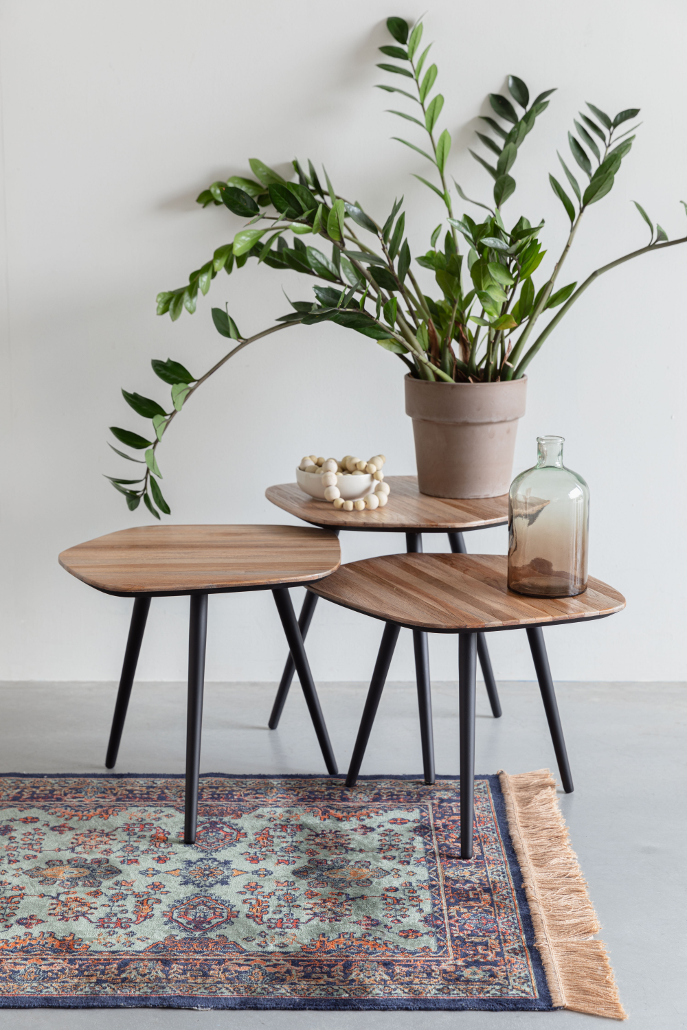 Teak Modern Coffee Table Set (3) | DF Cuties | OROA.com