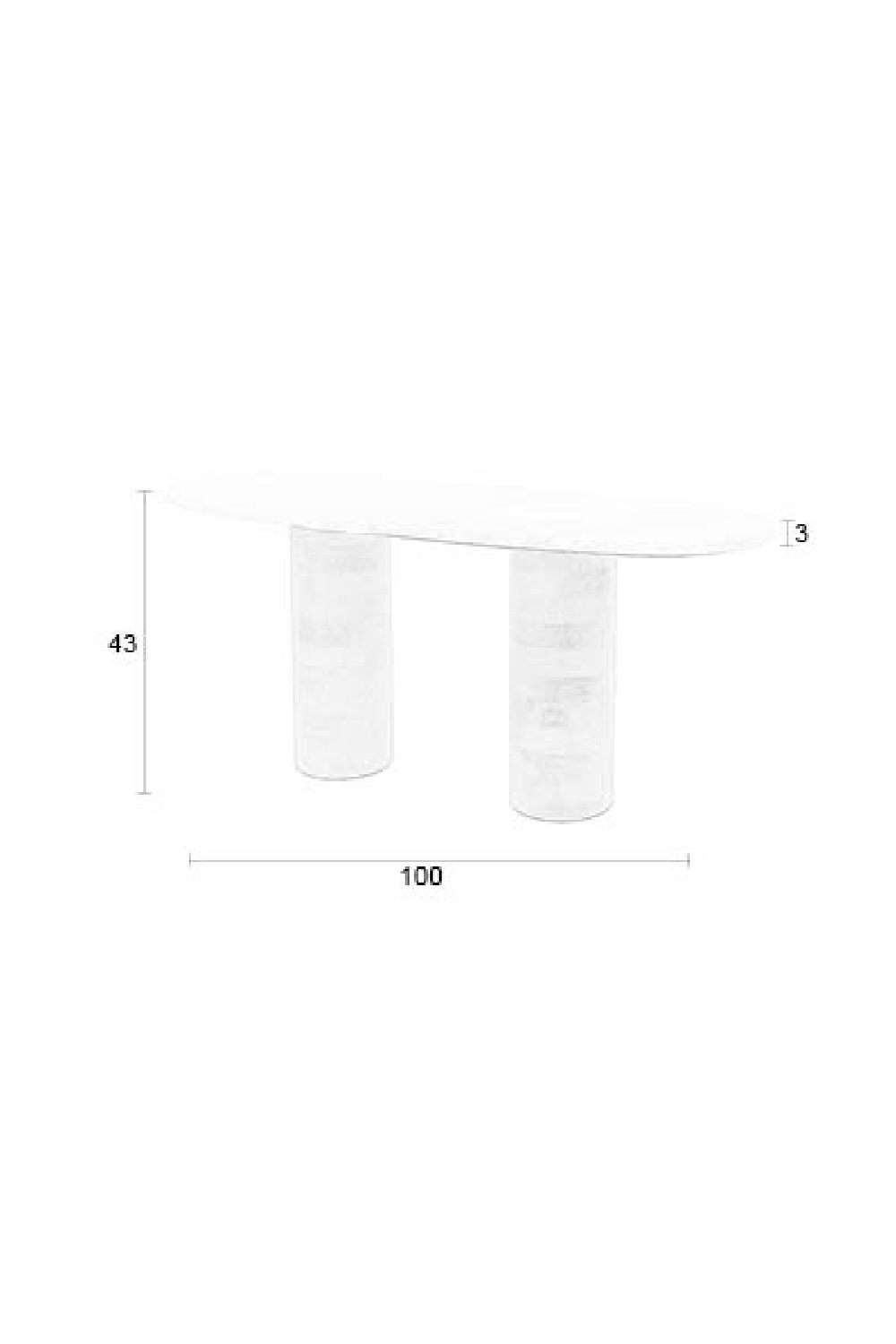 Marble Oval Coffee Table | DF Kouk | OROA.com