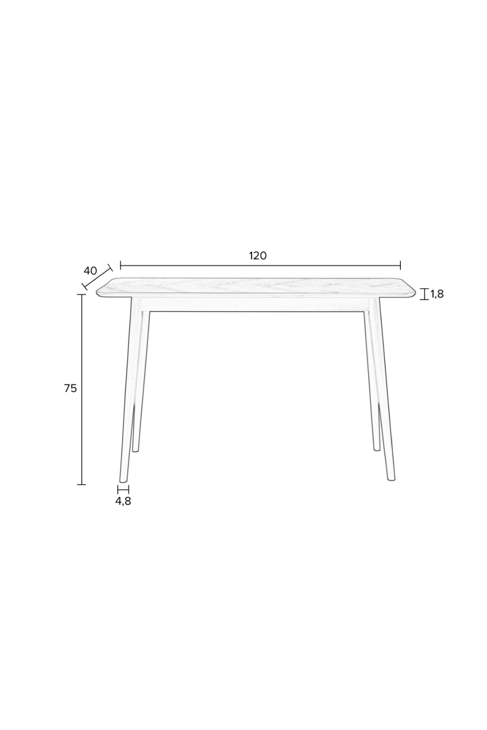 Herringbone Top Console Table | DF Fabio | OROA.com