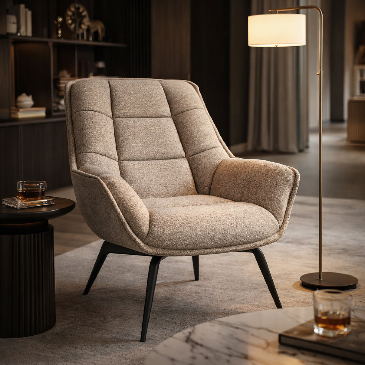 Fabric Upholstered Lounge Chair | Oroa.com