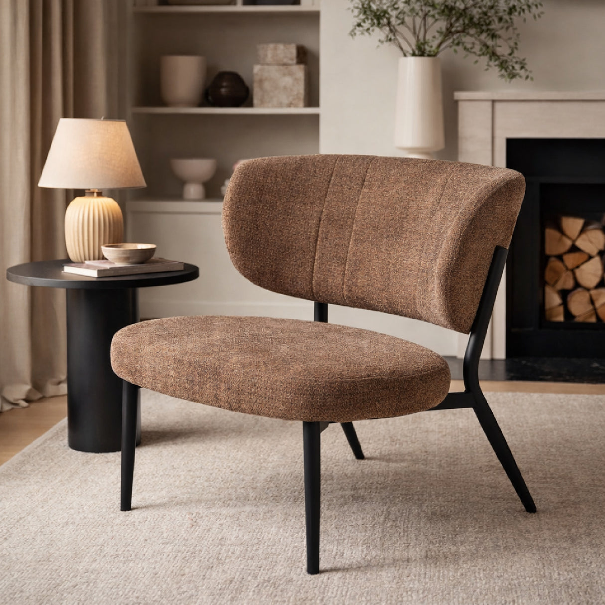 Curved-Back Lounge Chairs (2) | Oroa.com
