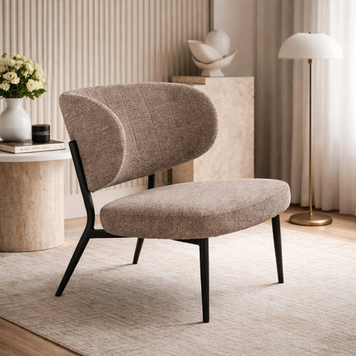 Curved-Back Lounge Chairs (2) | Oroa.com