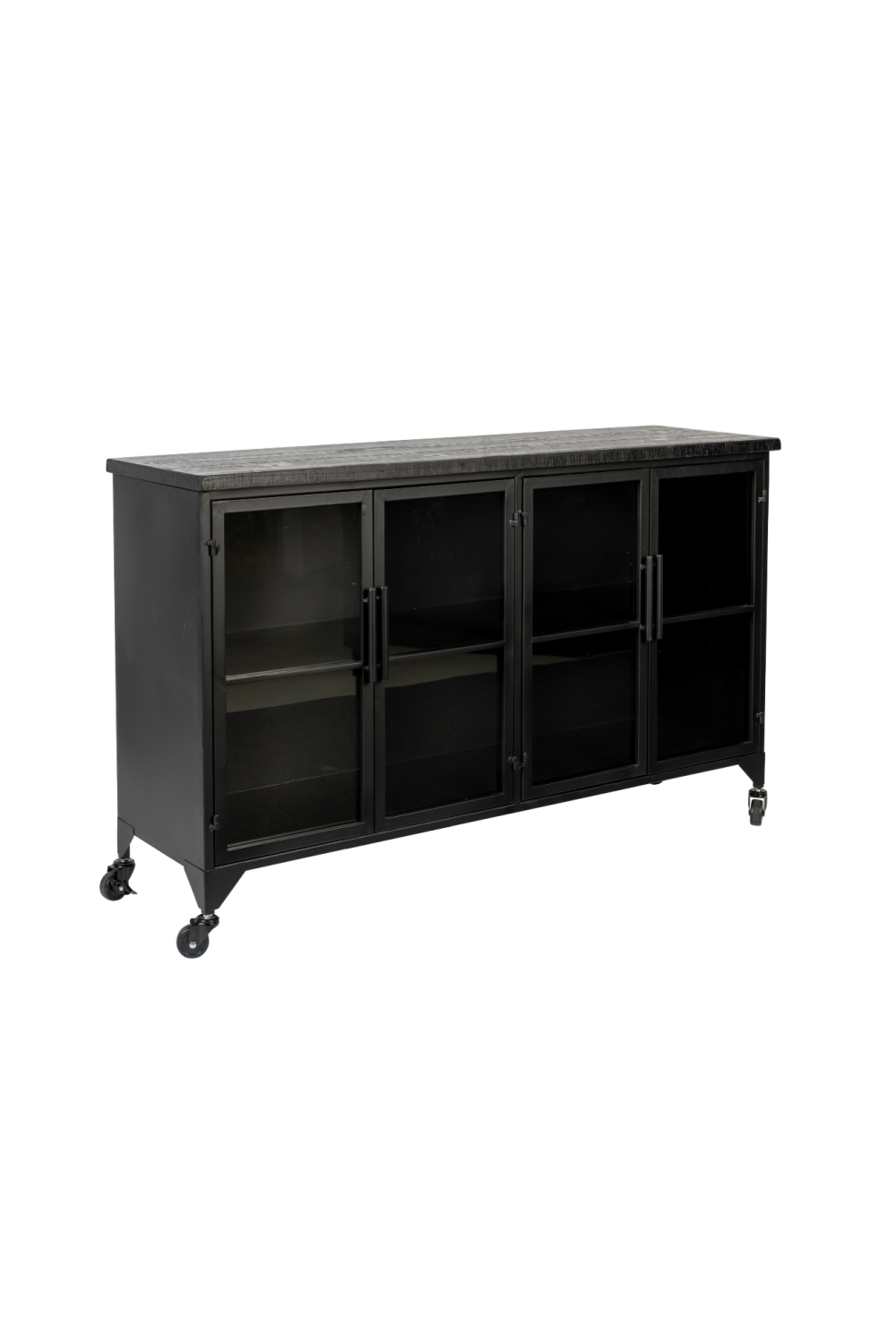 Lacquered Black Low Cabinet | DF Ferre | OROA.com