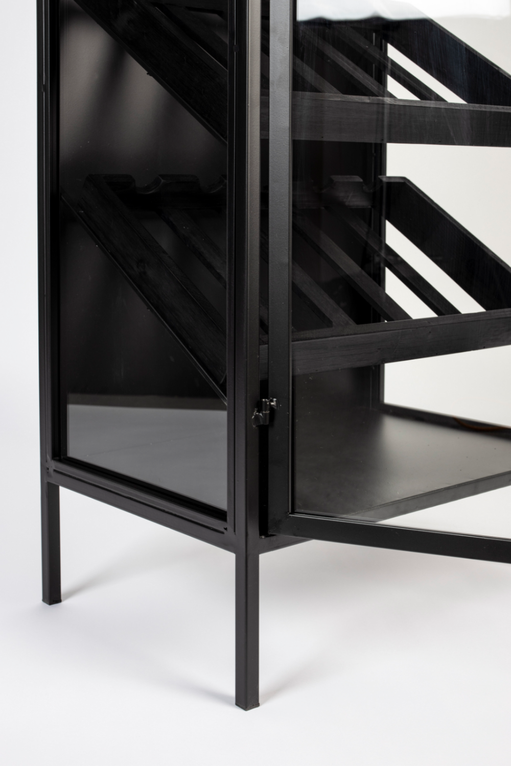 Black Wooden Wine Cabinet | Oroa.com