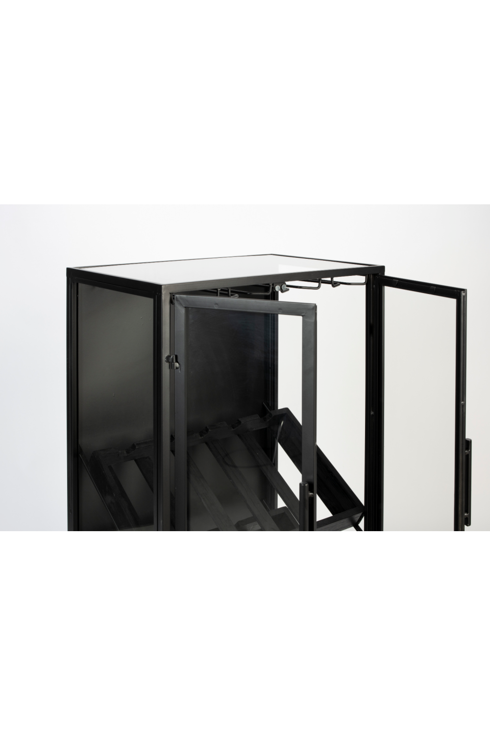 Black Wooden Wine Cabinet | Oroa.com