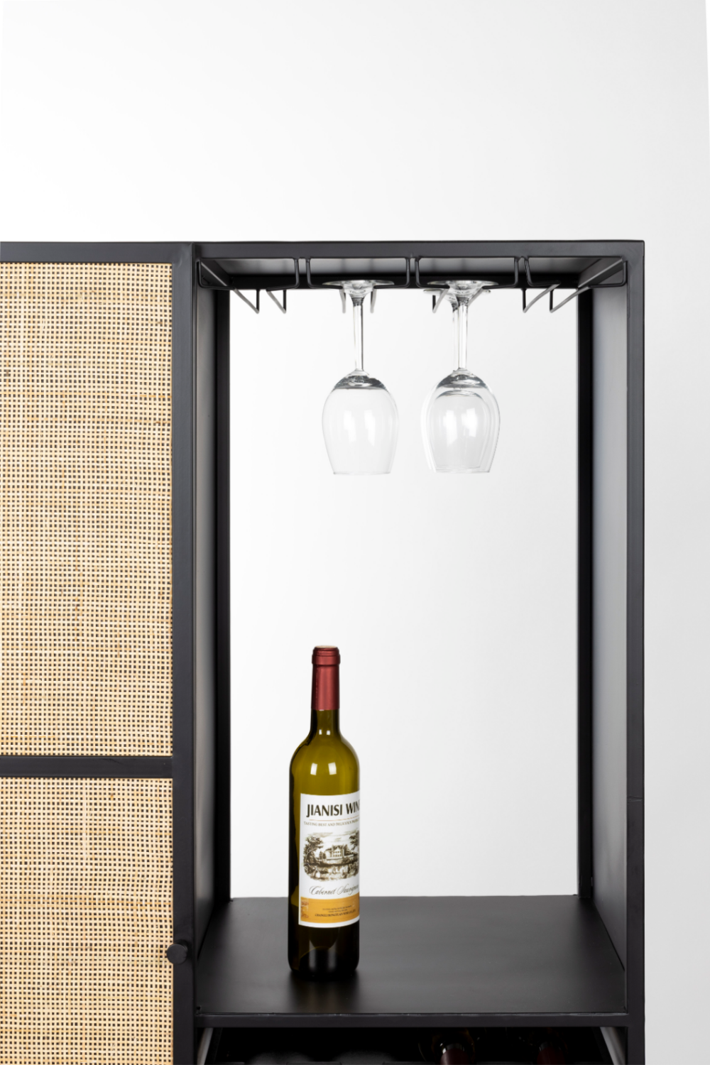 Rattan Webbing Wine Cabinet | DF Guuji | OROA.com