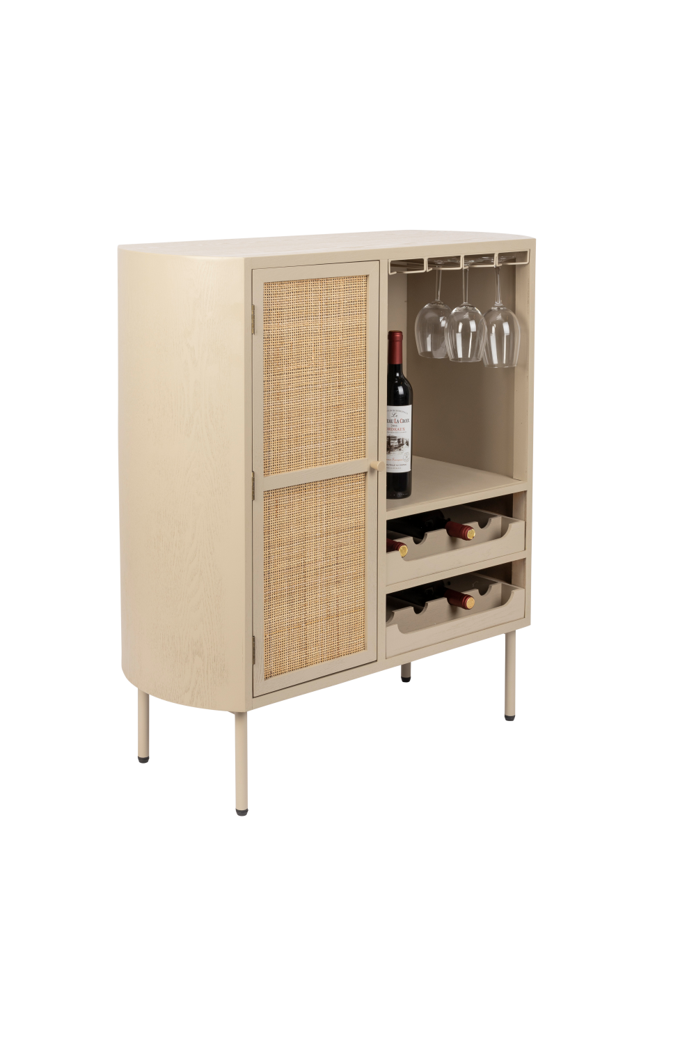 Beige Wooden Wine Cabinet | Oroa.com
