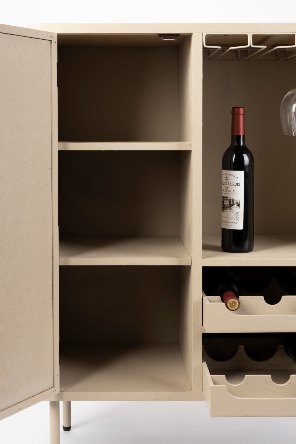 Beige Wooden Wine Cabinet | Oroa.com