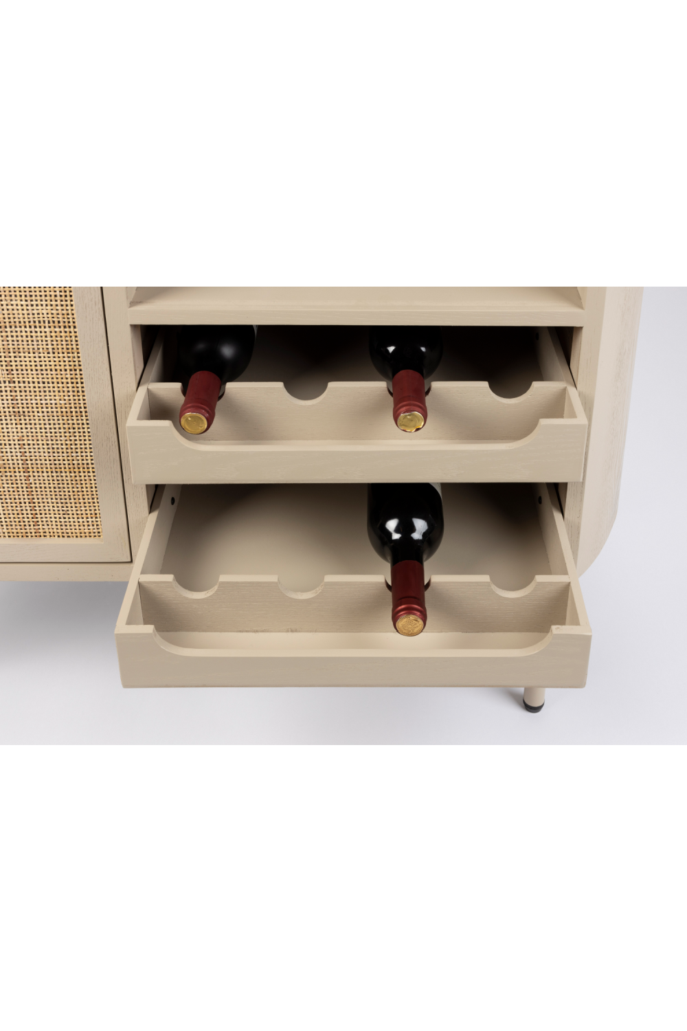 Beige Wooden Wine Cabinet | DF Amaya | OROA.com