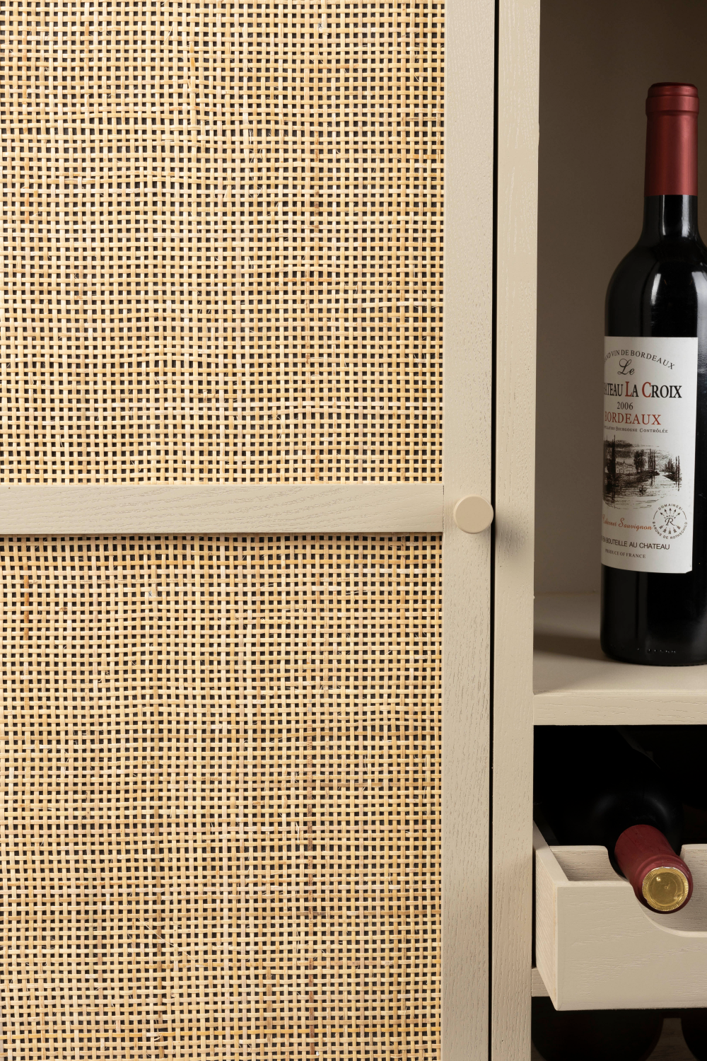 Beige Wooden Wine Cabinet | Oroa.com