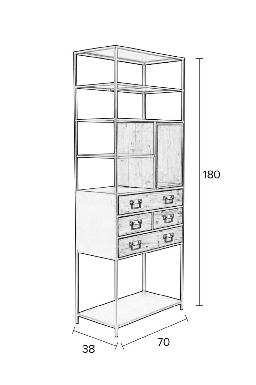 Multilevel Bookcase | DF Samuel | OROA.com