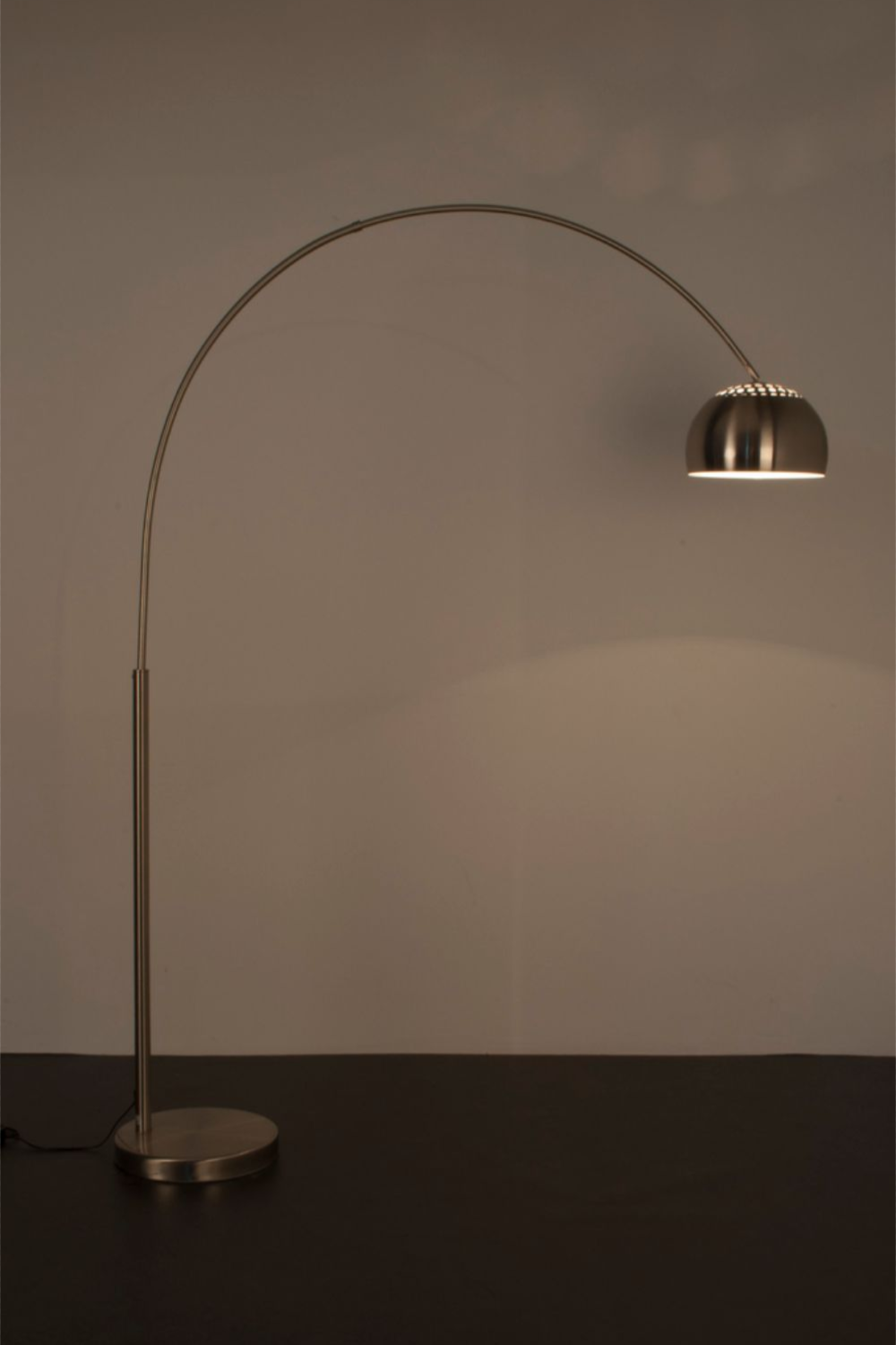 Brushed Metal Arched Floor Lamp | Oroa.com