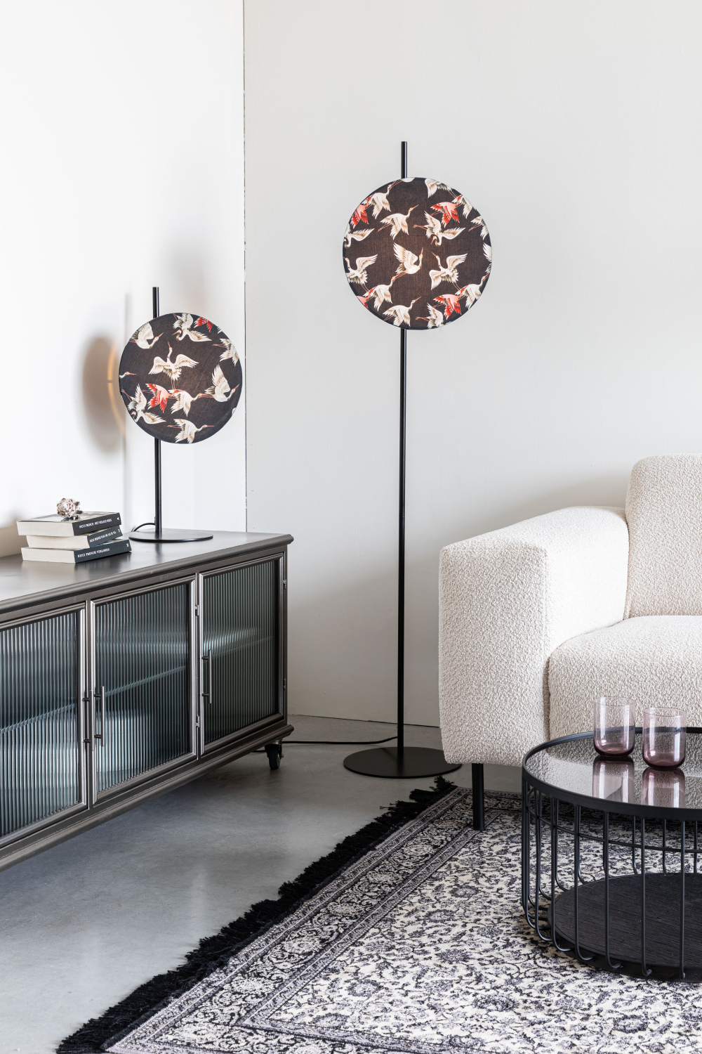 Printed Shade Floor Lamp | DF Jaylee | OROA.com