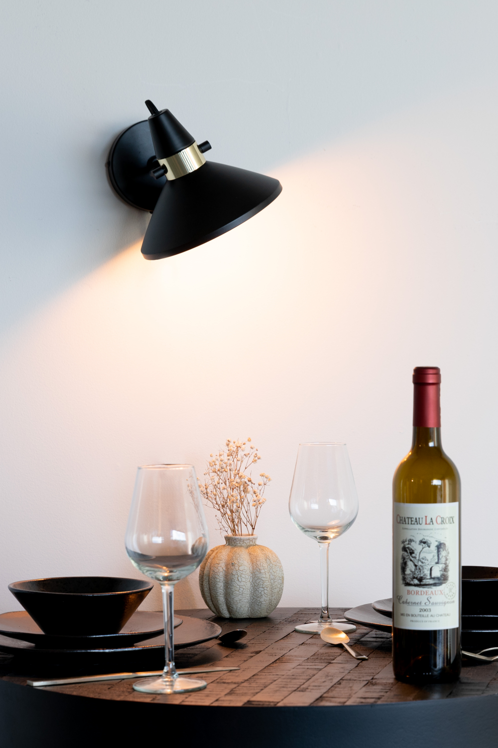 Black Iron Spot Wall Lamp | DF Jona | Oroatrade.com