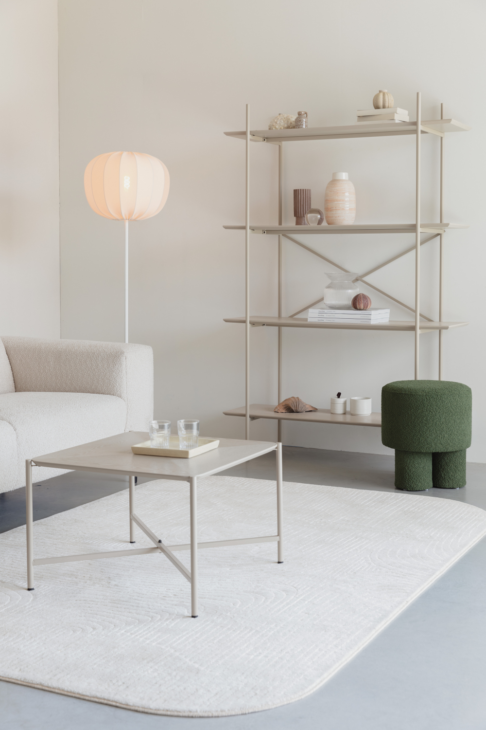 Beige Minimalist Carpet 5' x 7'5" | DF Lignes | OROA.com